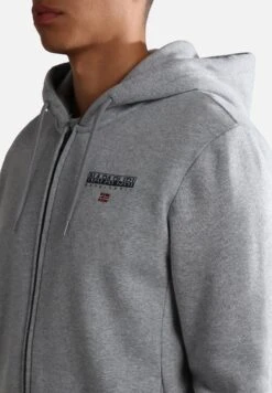Napapijri B-Ayas Zip Hood - Sweater Met Rits - Medium Grey Melange -Napapijri 02f97203cbe14e8c969e34301a2aaf12