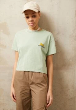 Napapijri Chira Crop - T-Shirt Print - Green Frost