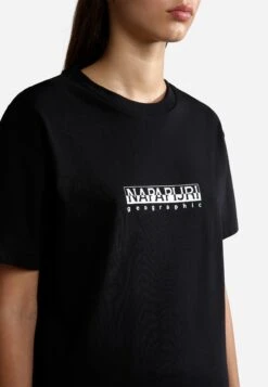 Napapijri S-Box W Ss - T-Shirt Print - Black -Napapijri 070b27ead9c2472c8bf42de53404d647