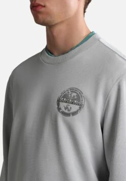 Napapijri Bollo Crew Neck Summer - Sweater - Light Grey Solid -Napapijri 076ea9924d0a403cbbcb3d3f222a862b