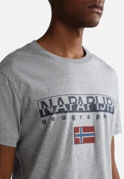 Napapijri S-Ayas - T-Shirt Print - Med Grey Mel -Napapijri 0d57348e25084a118c6081357c5899f0