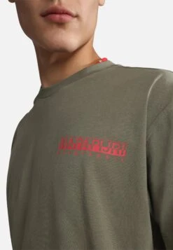 Napapijri S-Pajas Ss - T-Shirt Print - Green Lichen -Napapijri 111a3ab0f6174cd1860cb9c776fc47a7