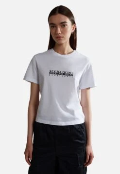 Napapijri S-Box W Ss- T-Shirt Print - Bright White