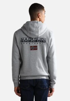 Napapijri B-Ayas Zip Hood - Sweater Met Rits - Medium Grey Melange -Napapijri 13ca56506a98451d91d3d4b7984a180e