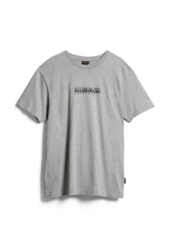 Napapijri S Box - T-Shirt Print - Medium Grey Melange