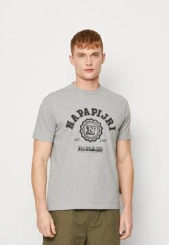 Napapijri S-Quito Ss - T-Shirt Print - Grey -Napapijri 22a1942d97d3480083a0005cc5dfd8ab