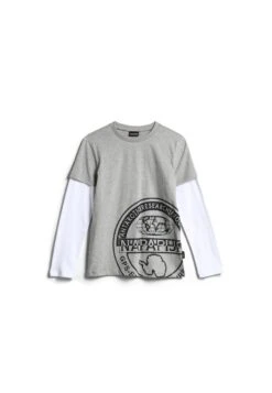 Napapijri S-Boreale - Longsleeve - Medium Grey Melange