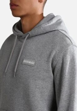 Napapijri B Morgex- Hoodie - Medium Grey Melange -Napapijri 255ff20a550b4ef8b7f9cf60056ef549