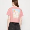 Napapijri Cenepa Crop- T-Shirt Print - Pink Lulu -Napapijri 2958729cc67f4f60bcbb2ededd86343a