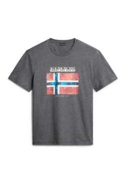 Napapijri Guiro - T-Shirt Print - Dark Grey Melange -Napapijri 299b9b87565d4fe88b800aecd5cc85bb