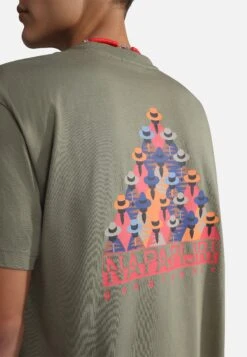 Napapijri S-Pajas Ss - T-Shirt Print - Green Lichen -Napapijri 2ee4da7d85134d3c88767b278273f4a5