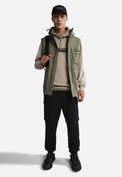Napapijri Napo- Hoodie - Humus Beige -Napapijri 406e9331ac914622a3a4e983fdb3a4a3