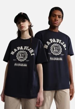 Napapijri S-Quito Ss - T-Shirt Print - Blu Marine