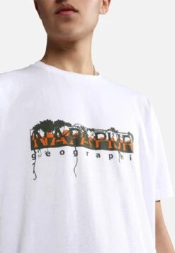 Napapijri S-Pajas Ss - T-Shirt Print - Bright White -Napapijri 43792f7b84aa4372ae682be5db5752de