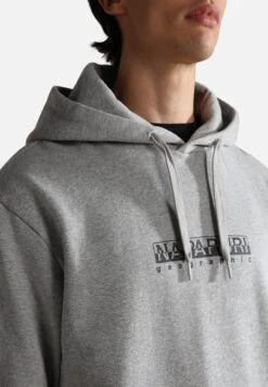 Napapijri B-Box- Hoodie - Medium Grey Melange -Napapijri 4bbde8db6de64713a94babc1a30bc70e