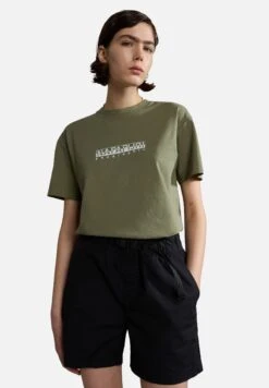 Napapijri S-Box W Ss - T-Shirt Print - Green Lichen