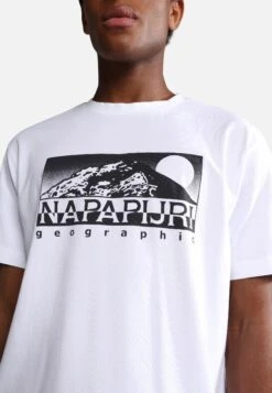 Napapijri S-Quito Ss - T-Shirt Print - Bright White -Napapijri 6ee07e1a0d1a4df58e21108885115fda