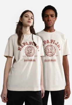 Napapijri S-Quito Ss - T-Shirt Print - Whitecap Gray