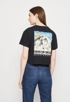 Napapijri Cenepa Crop- T-Shirt Print - Black -Napapijri 730e51efa41e4372900e5f6b5c0f5cbf