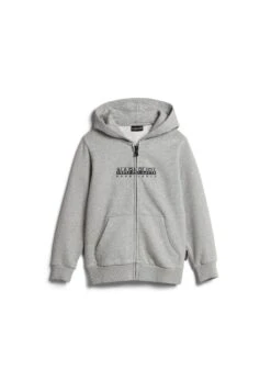 Napapijri B-Box Zip - Sweater Met Rits - Medium Grey Melange