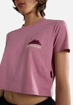 Napapijri S-Rope Ss Crop 1 - T-Shirt Print - Pink Foxglo -Napapijri 7e8f46fa187541eea12e94310f17ac30