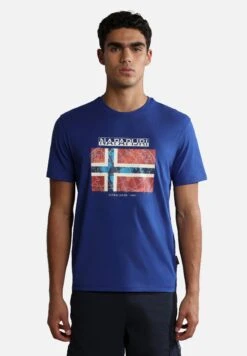 Napapijri Guiro - T-Shirt Print - Blu Mazarin Ba