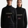 Napapijri Burgee Zip - Sweater - Black -Napapijri 867d29f4d8664f169b6604c9eeed5304