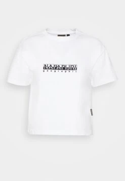 Napapijri Box Crop - T-Shirt Print - Bright White -Napapijri 8db30b6d950d4260a9e86e6a25ca380c