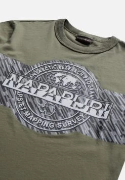 Napapijri Pinzon - T-Shirt Print - Green Lichen -Napapijri 92d50211d6f84b56bc983c171ec6a427