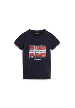 Napapijri K S Brunt - T-Shirt Print - Blu Marine