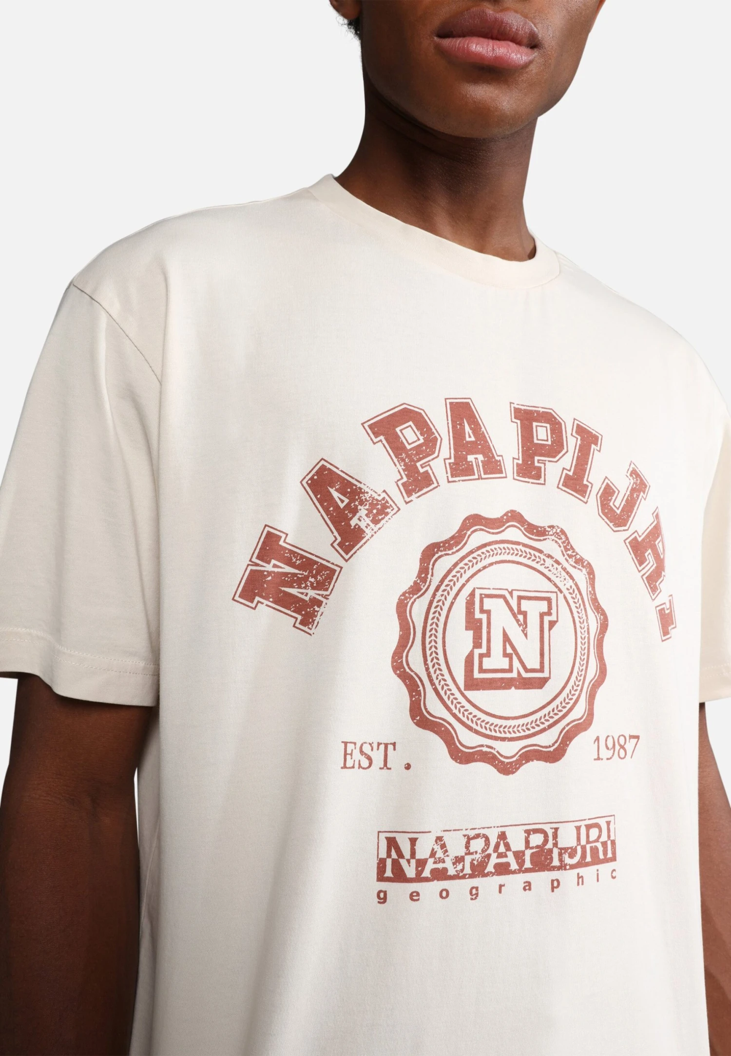 Napapijri S-Quito Ss - T-Shirt Print - Whitecap Gray 5 Napapijri S-Quito Ss - T-Shirt Print - Whitecap Gray - Afbeelding 3