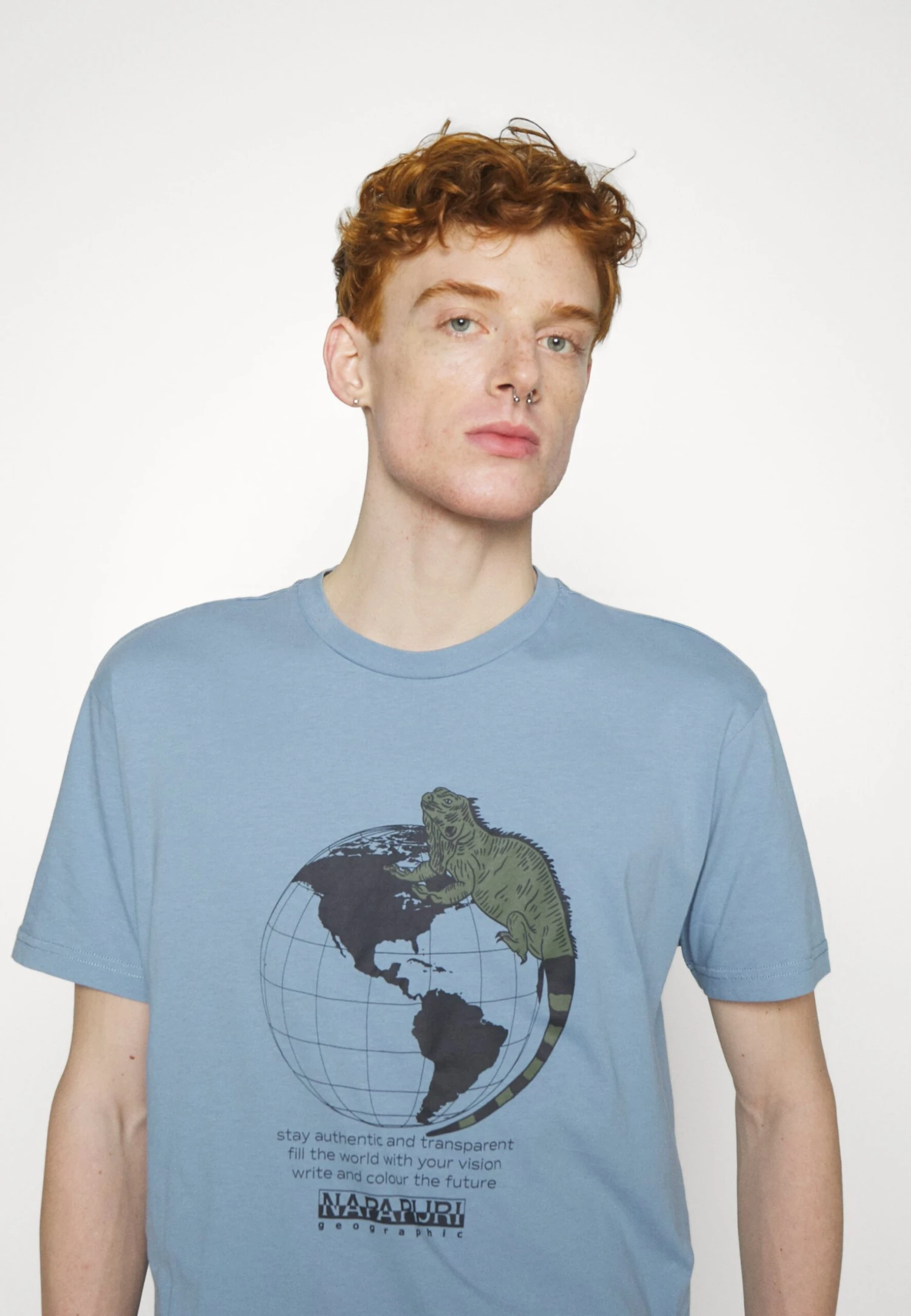 Napapijri Unisex - T-Shirt Print - Blue 6 Napapijri Unisex - T-Shirt Print - Blue - Afbeelding 4