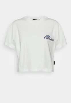 Napapijri Chira Crop - T-Shirt Print - Bright White -Napapijri a8c962203222450d84bd1a079f6b474b