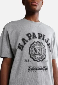 Napapijri S-Quito Ss - T-Shirt Print - Grey -Napapijri a95e46e67f4e42158d5d709c1fcb2da4