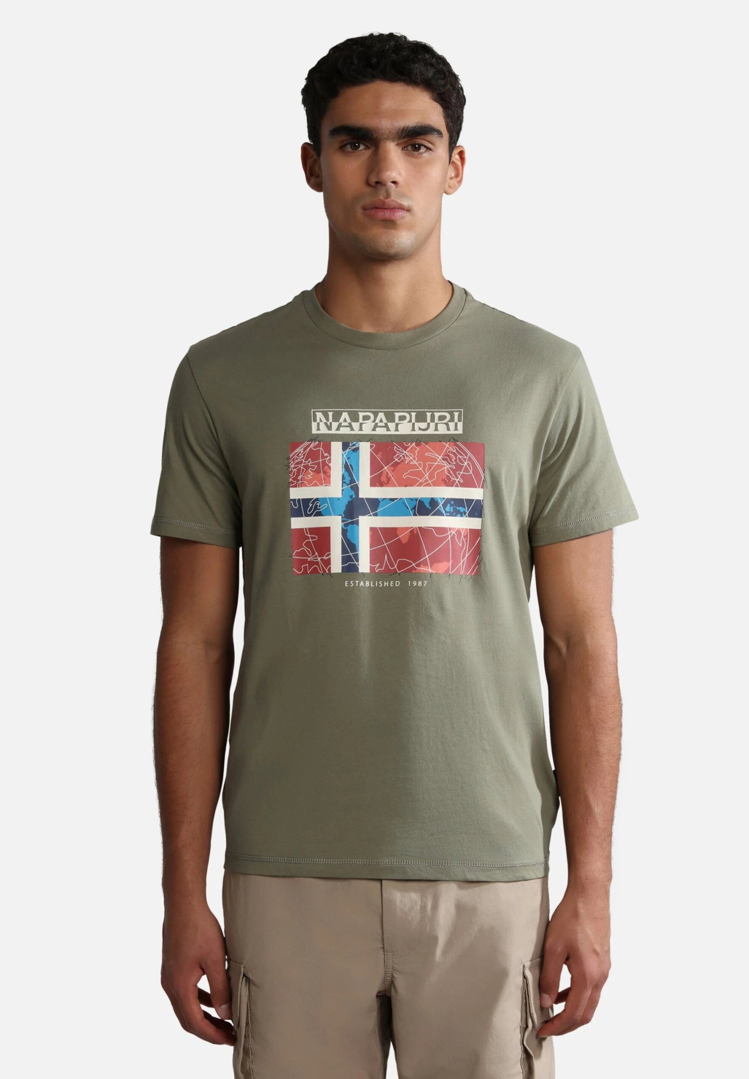 Napapijri Guiro - T-Shirt Print - Green Lichen 3 Napapijri Guiro - T-Shirt Print - Green Lichen