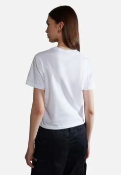 Napapijri S-Box W Ss- T-Shirt Print - Bright White -Napapijri aed16194ca8843b9ab69dec16ed8e308