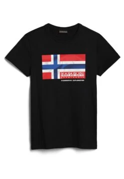 Napapijri Zamora - T-Shirt Print - Black -Napapijri af1fe9e4b1814aeca332aa798e674e69