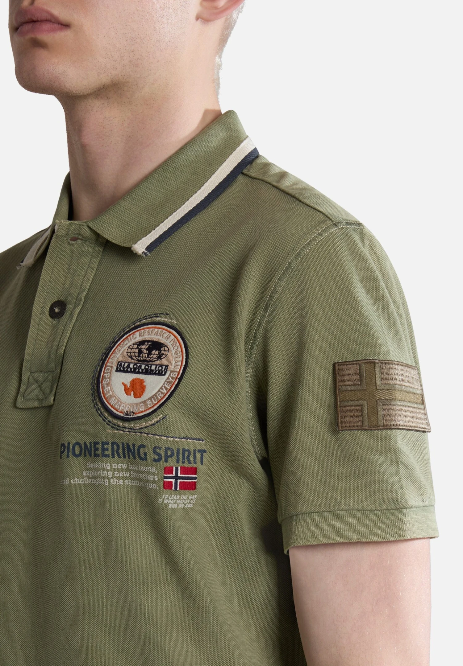 Napapijri Gandy - Poloshirt - Green Lichen 6 Napapijri Gandy - Poloshirt - Green Lichen - Afbeelding 4