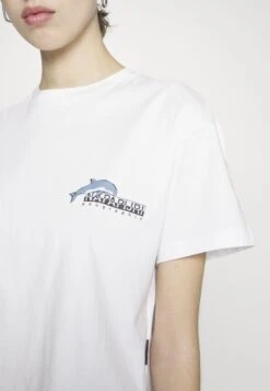 Napapijri Chira Crop - T-Shirt Print - Bright White -Napapijri b1ebced4449547aba5e7e3260068344d