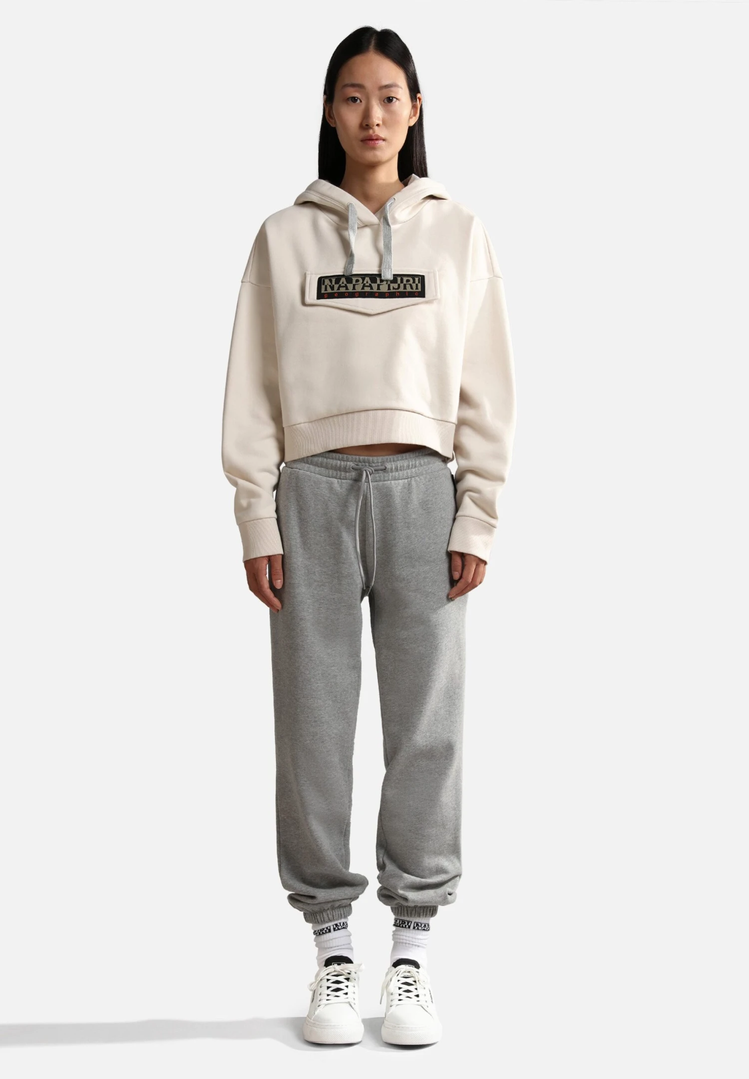 Napapijri Burgee Crop - Hoodie - Whitecap Gray 4 Napapijri Burgee Crop - Hoodie - Whitecap Gray - Afbeelding 2