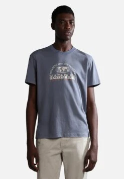 Napapijri S-Maccas - T-Shirt Print - Blu Grisail B4D