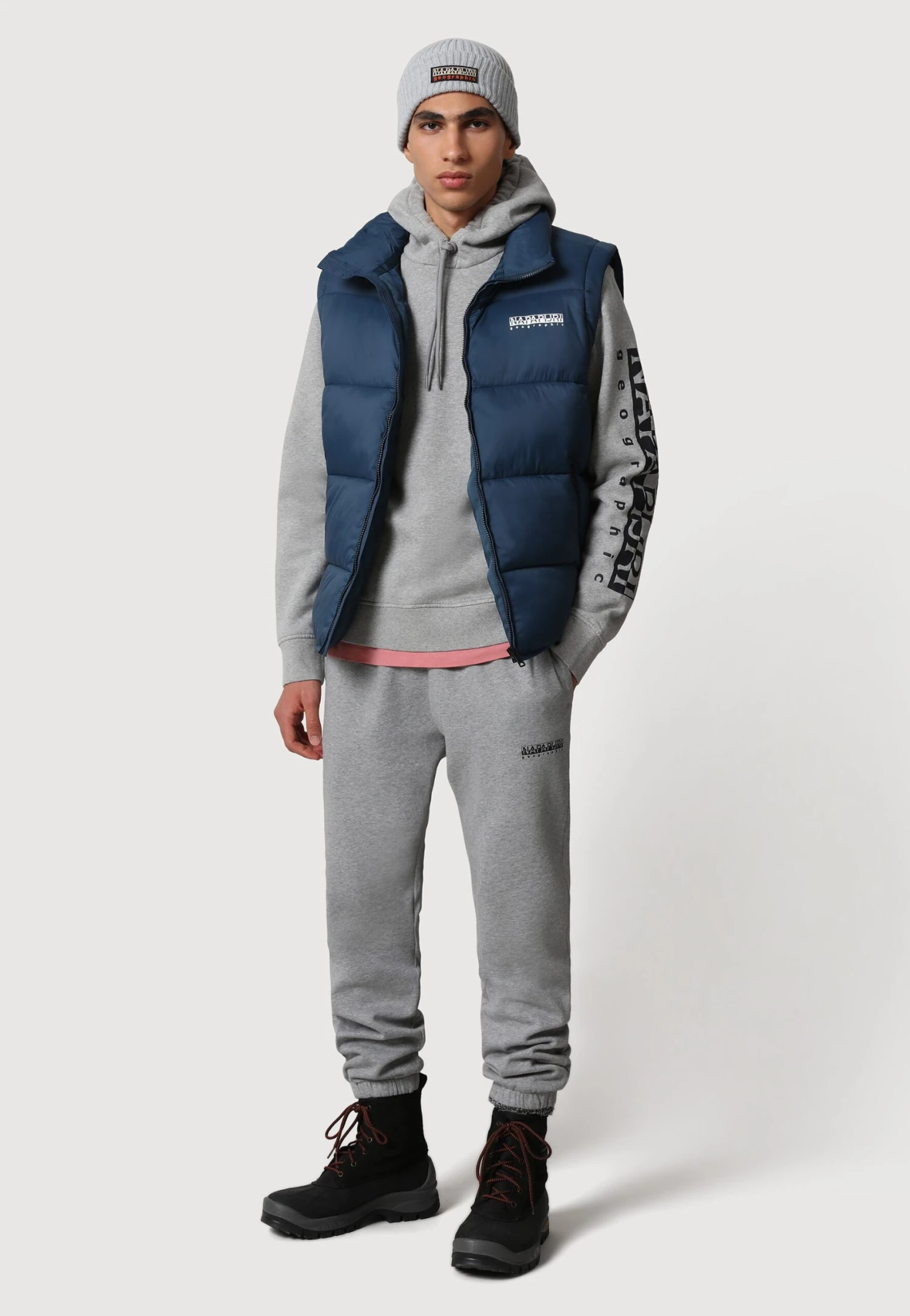 Napapijri Badas- Hoodie - Medium Grey Melange 4 Napapijri Badas- Hoodie - Medium Grey Melange - Afbeelding 2