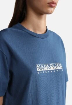 Napapijri S-Box W Ss - T-Shirt Print - Blue Ensign -Napapijri c2061ce446b247c9a8c115d13ca3549b
