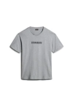 Napapijri S Box Ss - T-Shirt Print - Medium Grey Melange -Napapijri cae02785938e4f369c34aa380a4b1c3f