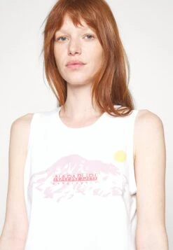 Napapijri Macara - Top - Bright White -Napapijri cae5df2cbba745a3874ad691d24b0a3d
