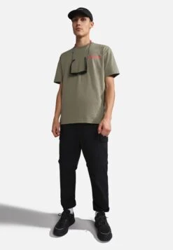 Napapijri S-Pajas Ss - T-Shirt Print - Green Lichen -Napapijri d09a702ef98841339d70e4c07a8c2468