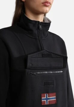 Napapijri Burgee Zip - Sweater - Black -Napapijri d12c1768e8b34953b51c696da6b86a2f