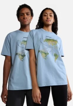 Napapijri Daule - T-Shirt Print - Blue Faded Bb