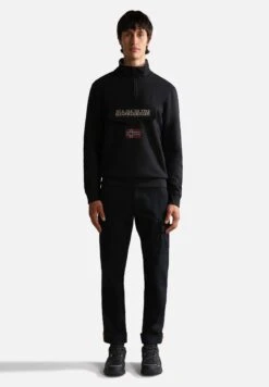 Napapijri Burgee Zip - Sweater - Black -Napapijri d9690f25bef04e459d2dbd67b0b2068c