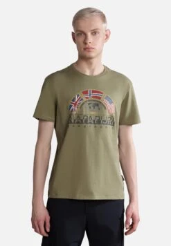 Napapijri Turin - T-Shirt Print - Green Lichen